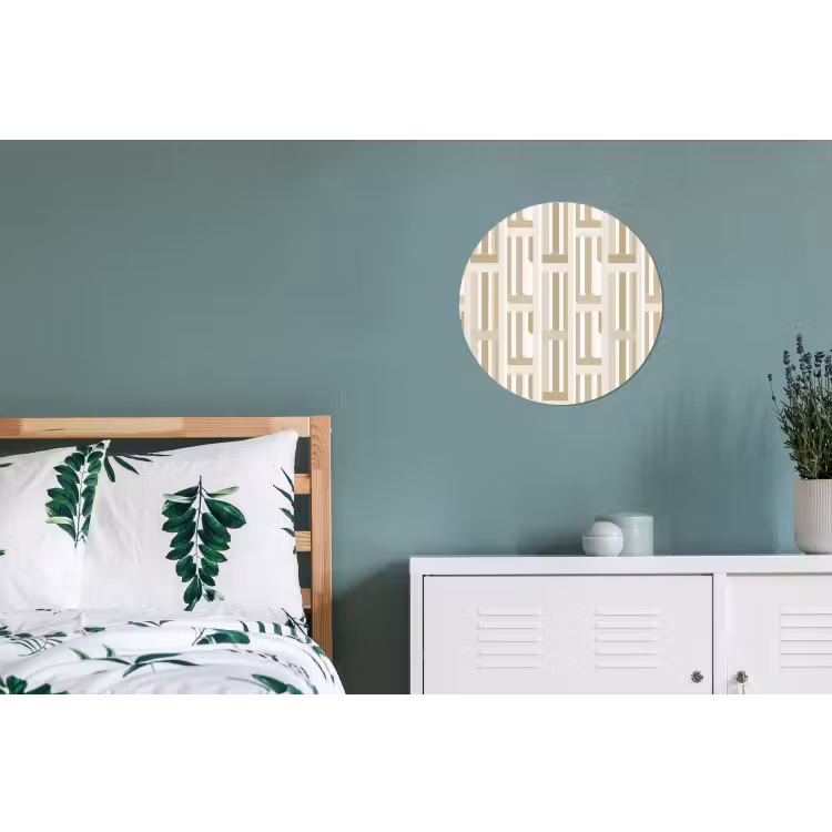 Modern - Geometrisch - Beige Wandcirkel aluminium klein 190 -slaapkamer