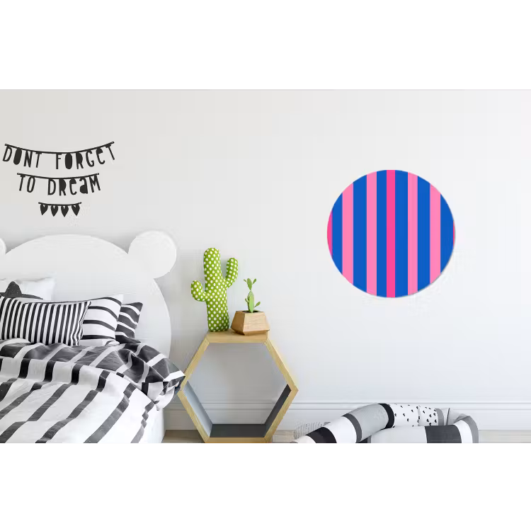 Modern - Optisch - Roze Wandcirkel aluminium klein 190 -kinderkamer