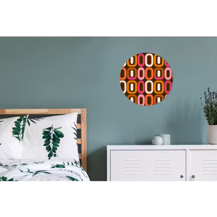 Modern - Retro - Kleurrijk Wandcirkel aluminium klein 190 -slaapkamer