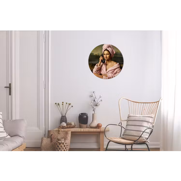 Mona - Klassiek - Roze Wandcirkel aluminium klein -woonkamer