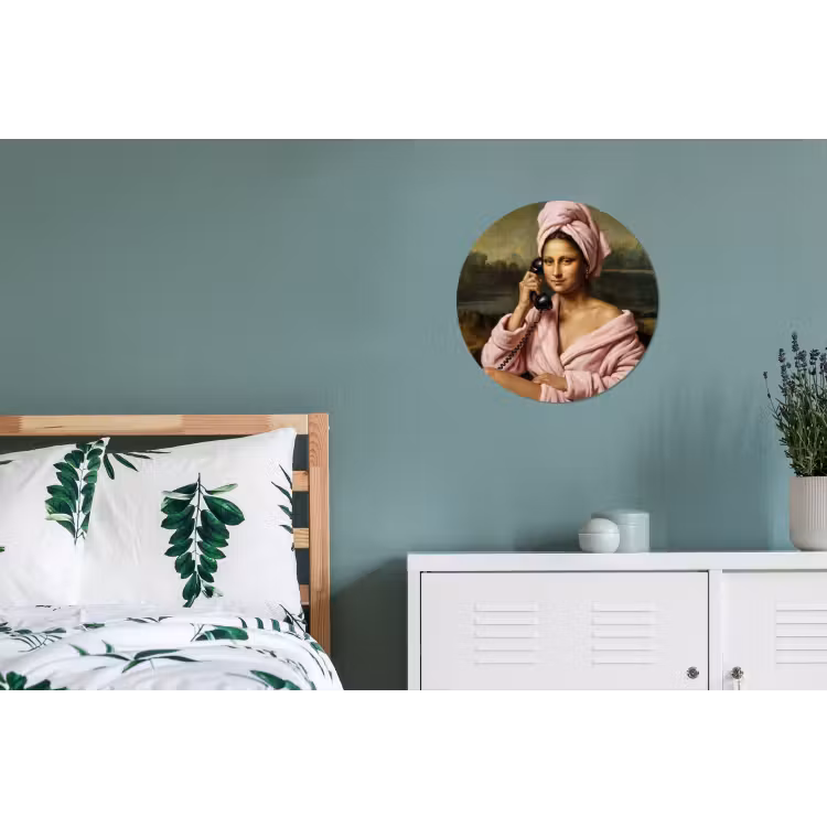Mona - Klassiek - Roze Wandcirkel aluminium klein -slaapkamer