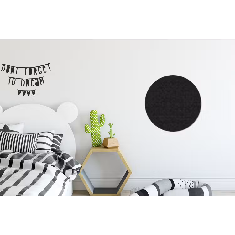 Mozaïek - Patroon - Antraciet - Zwart Wandcirkel aluminium klein 190 -kinderkamer