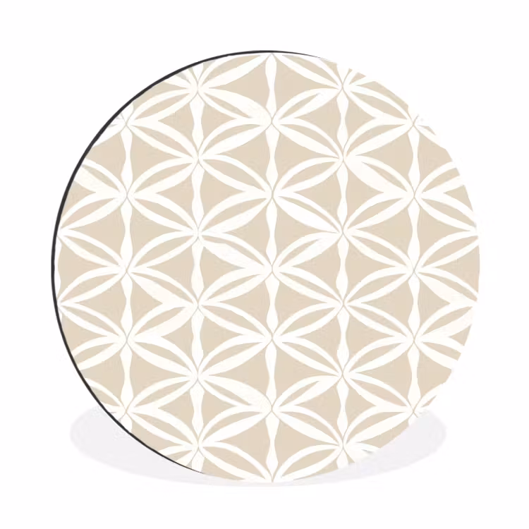 Motief - Modern - Beige Wandcirkel aluminium klein 190 -3d