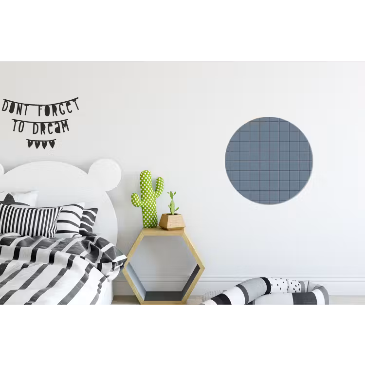 Patroon - Tegel - Blauwgrijs Wandcirkel aluminium klein 190 -kinderkamer