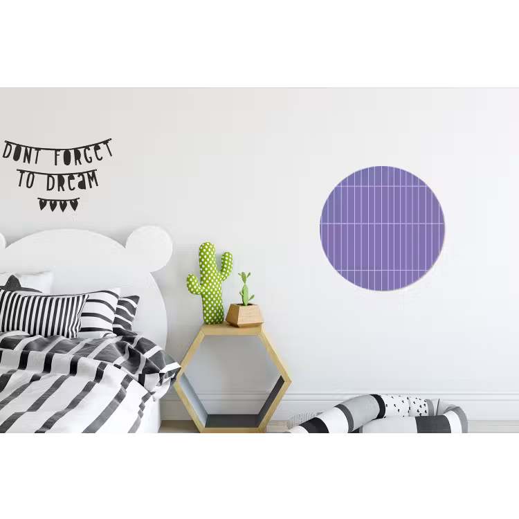 Patroon - Tegel - Lila Wandcirkel aluminium klein 190 -kinderkamer