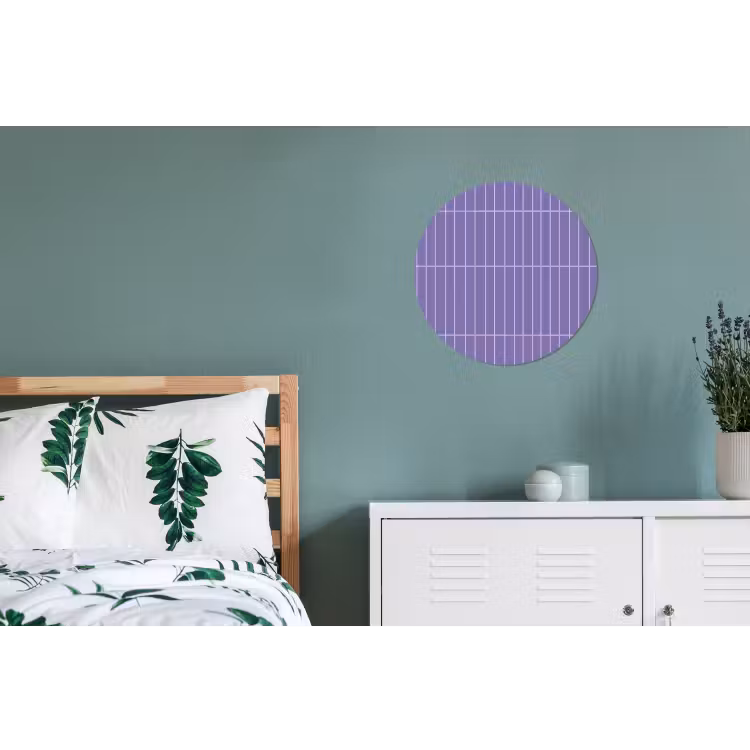 Patroon - Tegel - Lila Wandcirkel aluminium klein 190 -slaapkamer