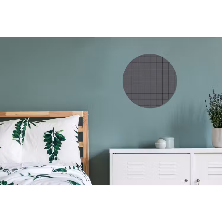 Patroon - Tegel - Grafiet - Grijs Wandcirkel aluminium klein 190 -slaapkamer