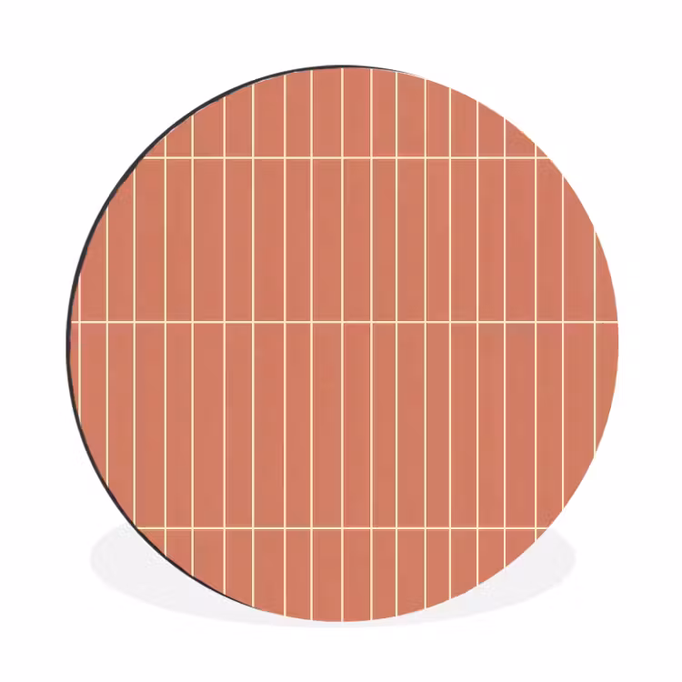 Patroon - Tegels - Terracotta Wandcirkel aluminium klein 190 -3d