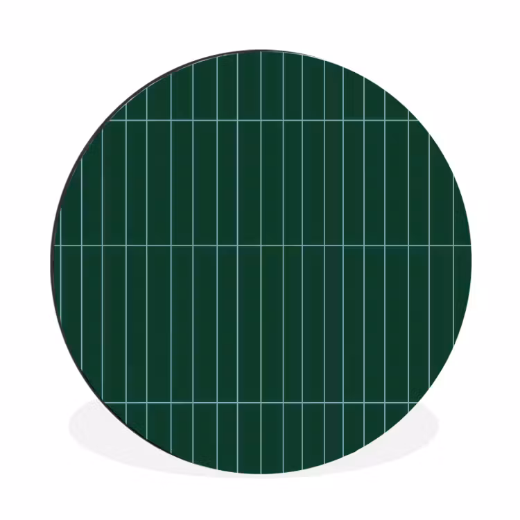 Patroon - Tegels - Donkergroen Wandcirkel aluminium klein 190 -3d
