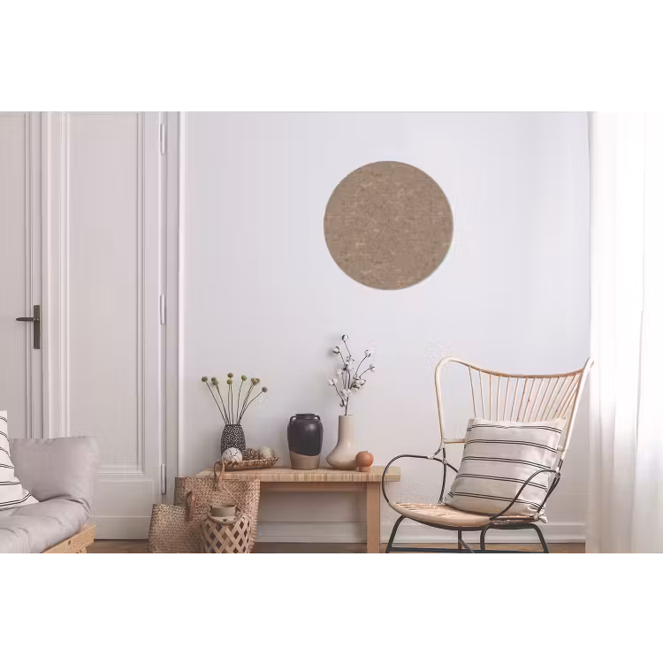 Patroon - Kalksteen - Beige Wandcirkel aluminium klein 190 -woonkamer