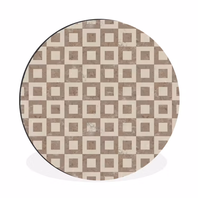 Patroon - Marmer - Beige Wandcirkel aluminium klein 190 -3d