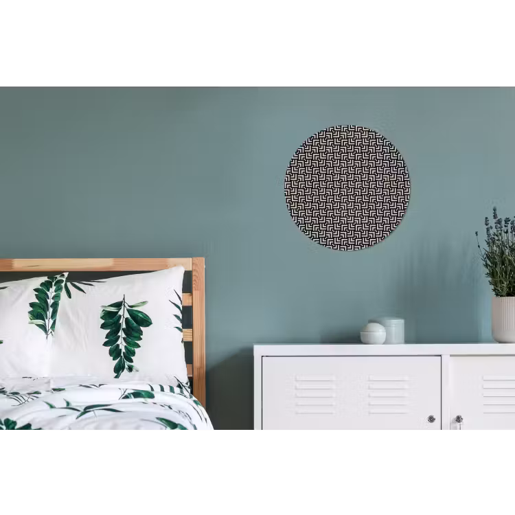 Patroon - Marmer - Zwart Wandcirkel aluminium klein 190 -slaapkamer