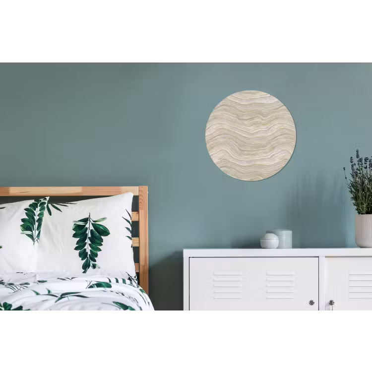 Patroon - Sereen - Groen Wandcirkel aluminium klein 190 -slaapkamer