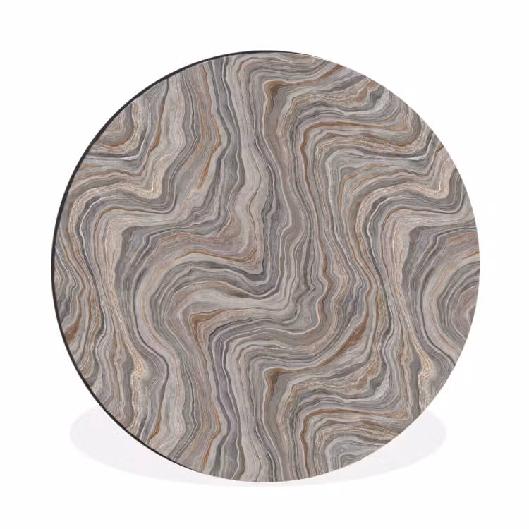 Patroon - Textuur - Grijs Wandcirkel aluminium klein 190 -3d