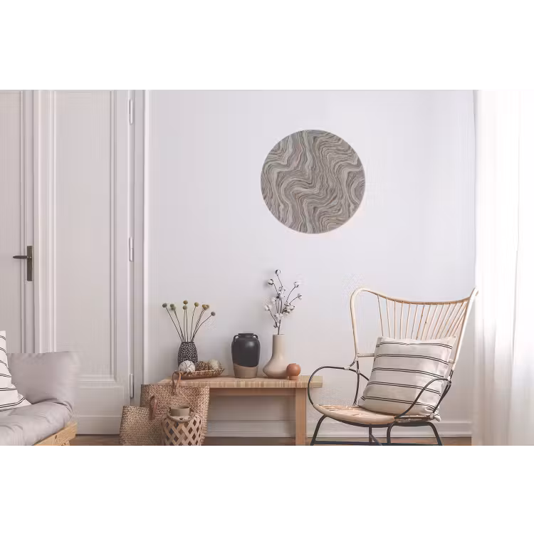 Patroon - Textuur - Grijs Wandcirkel aluminium klein 190 -woonkamer