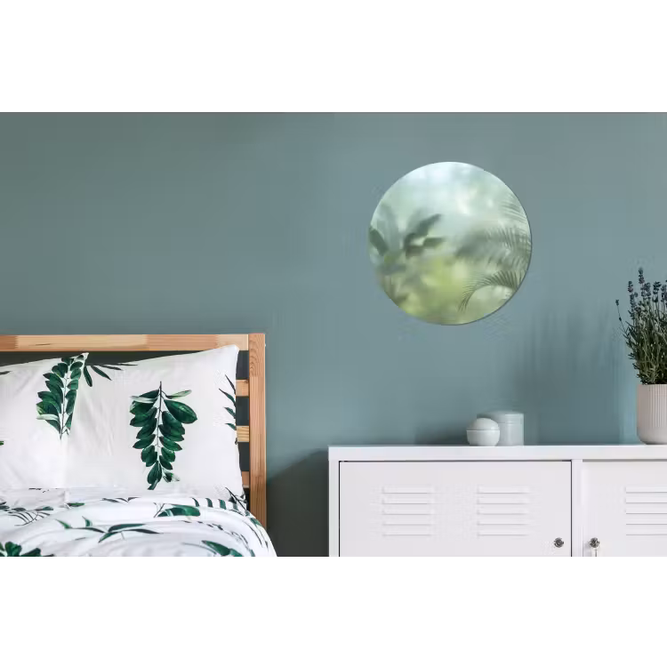 Natuur - Vervaagd - Groen - Abstract - Modern Wandcirkel aluminium klein -slaapkamer