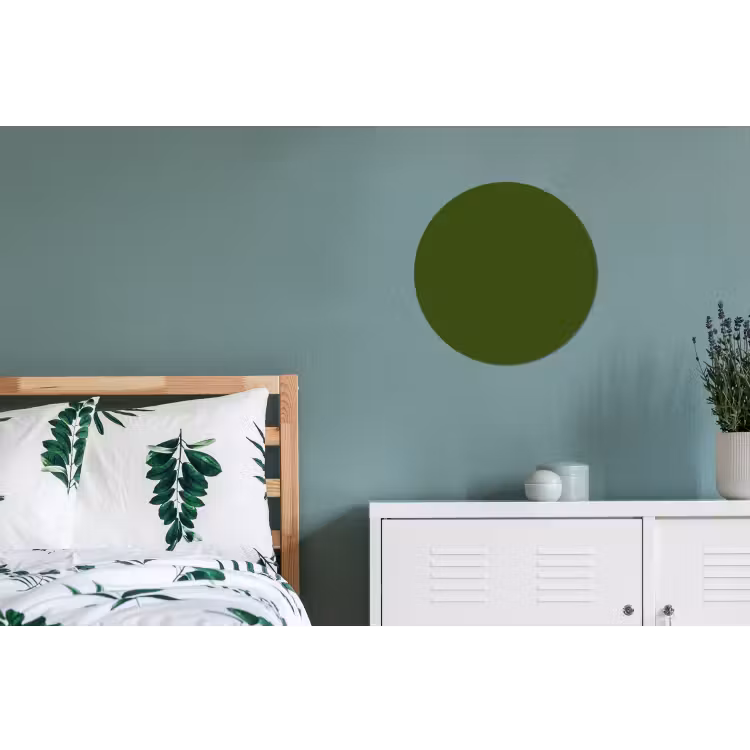Olive - Drab - Groen Wandcirkel aluminium klein 190 -slaapkamer