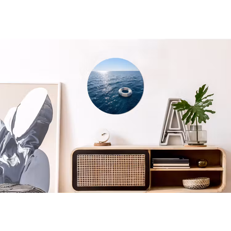 Oceaan - Zwemband - Horizon Wandcirkel aluminium klein -kantoor