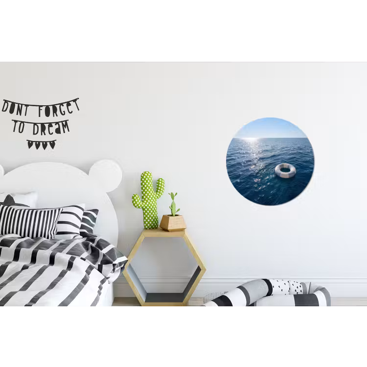 Oceaan - Zwemband - Horizon Wandcirkel aluminium klein -kinderkamer