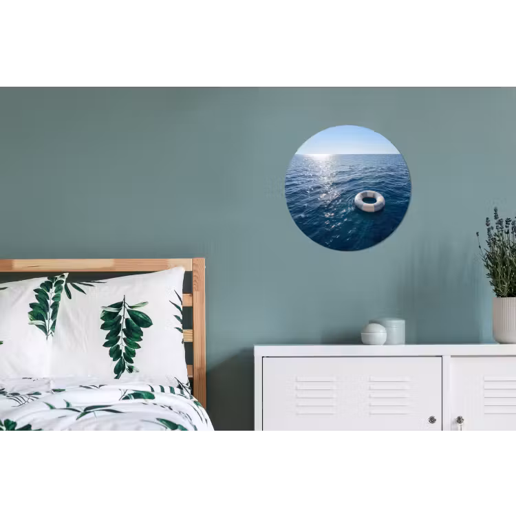 Oceaan - Zwemband - Horizon Wandcirkel aluminium klein -slaapkamer