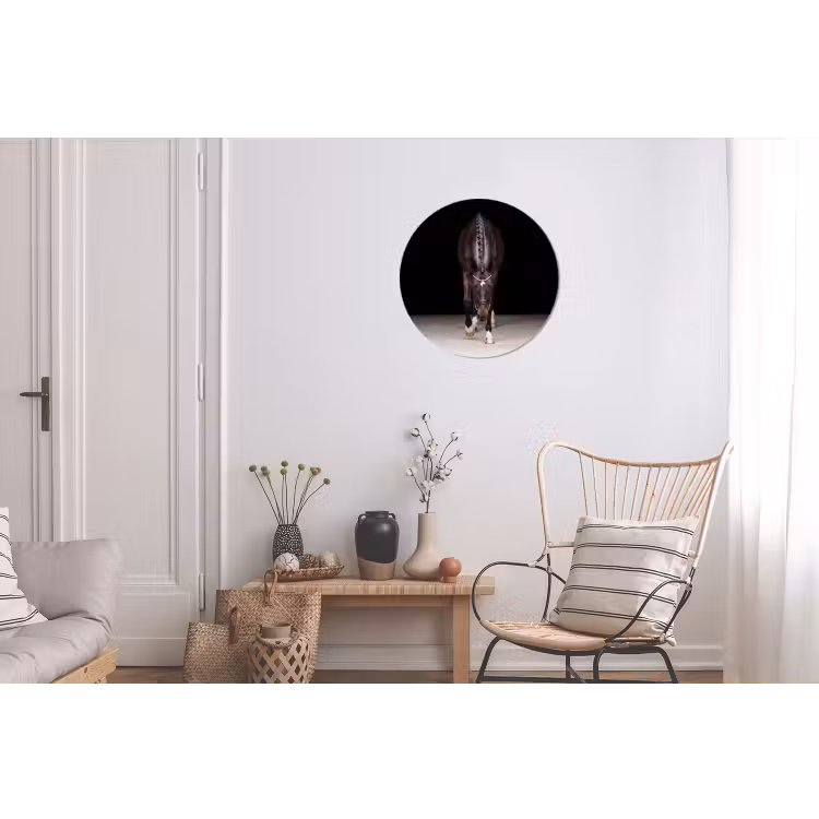 Paard - Modern - Portret Wandcirkel aluminium klein -woonkamer