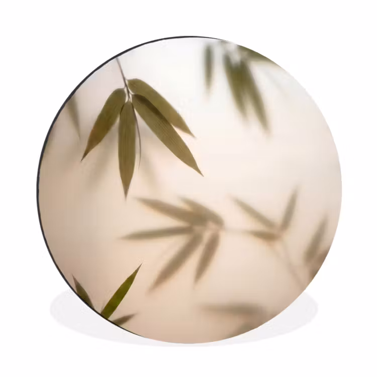 Planten - Bladeren - Natuur - Groen Wandcirkel aluminium klein -3d