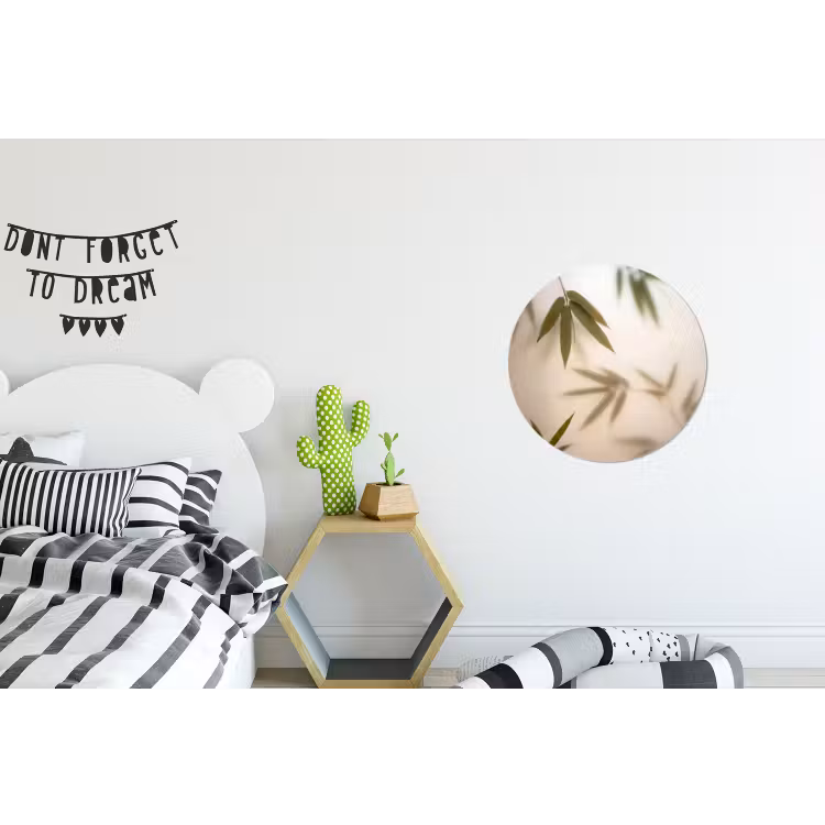 Planten - Bladeren - Natuur - Groen Wandcirkel aluminium klein -kinderkamer