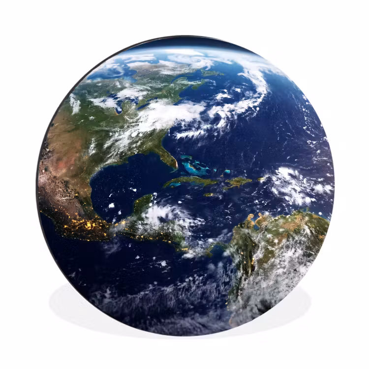 Alu-Dibond-Bild Rund - Planet – Weltraum – Kosmos - Planeet - Ruimte - Kosmos Wandcirkel aluminium klein