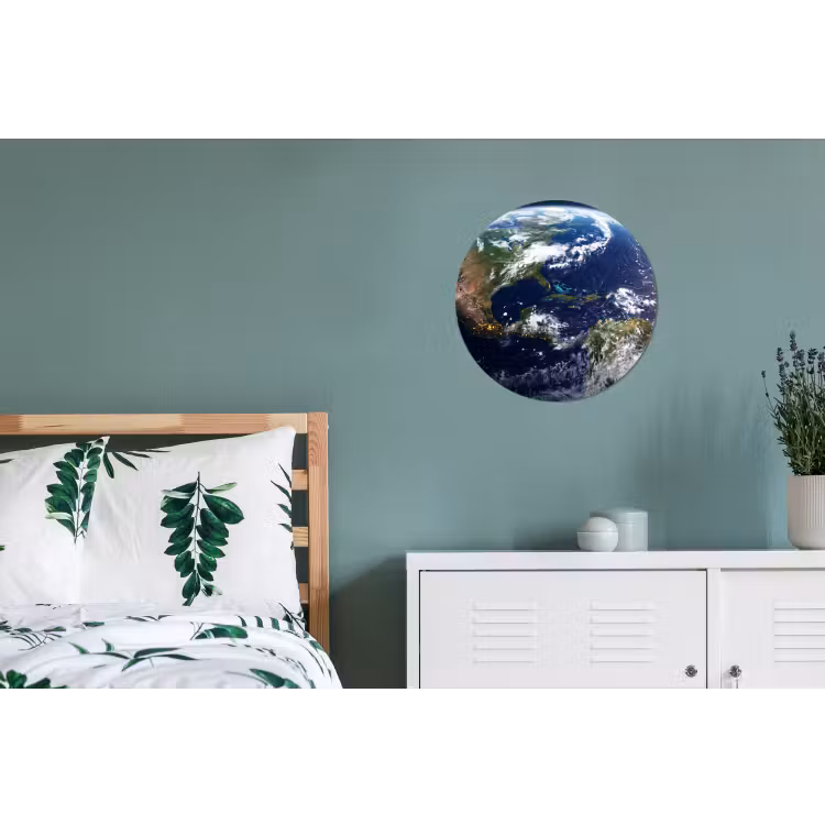Alu-Dibond-Bild Rund - Planet – Weltraum – Kosmos - Planeet - Ruimte - Kosmos Wandcirkel aluminium klein