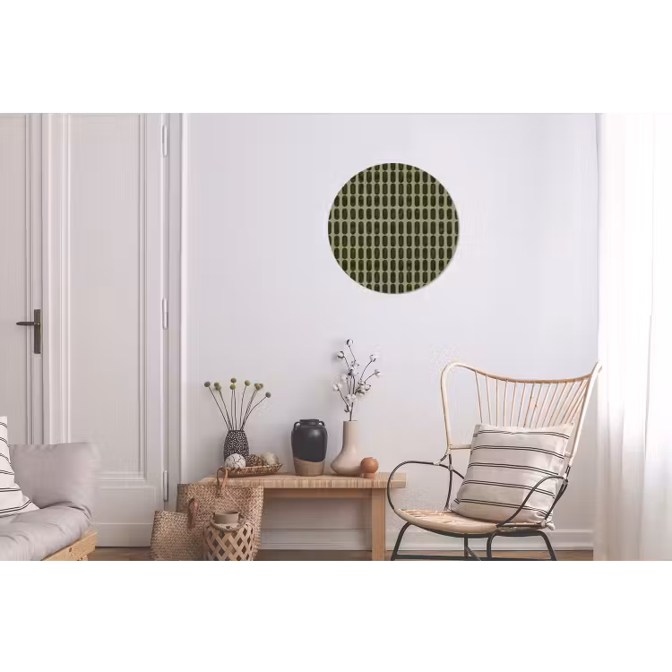 Ritmisch - Effect - Groen Wandcirkel aluminium klein 190 -woonkamer