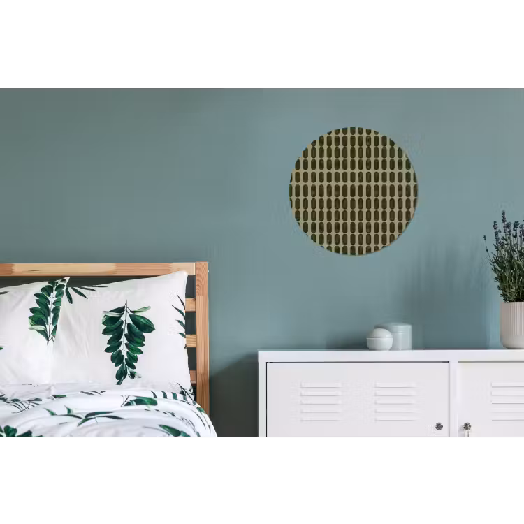 Ritmisch - Effect - Groen Wandcirkel aluminium klein 190 -slaapkamer