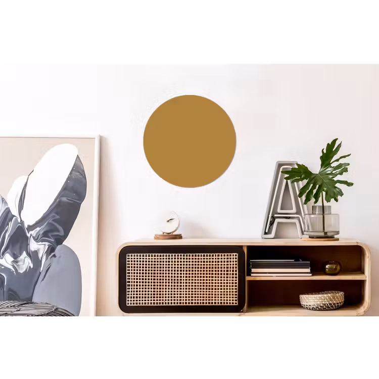 Rhythmic - Ochre - Geel Wandcirkel aluminium klein 190 -kantoor