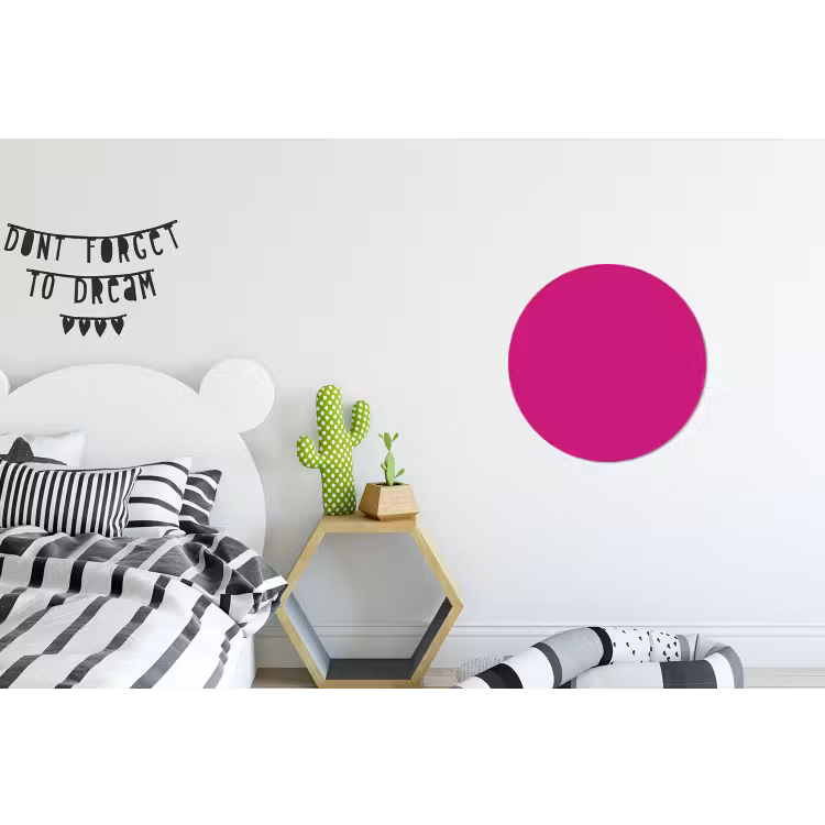 Velvet - Magenta - Roze Wandcirkel aluminium klein 190 -kinderkamer