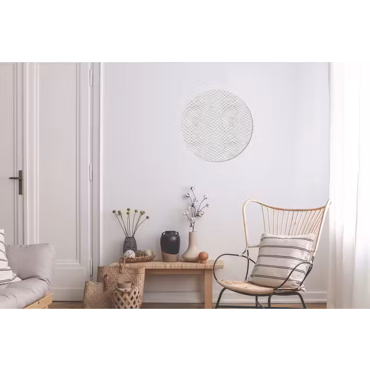 Slang - Patroon - Wit Wandcirkel aluminium klein 190 -woonkamer
