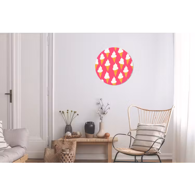 Softijs - Horentje - Roze Wandcirkel aluminium klein 190 -woonkamer