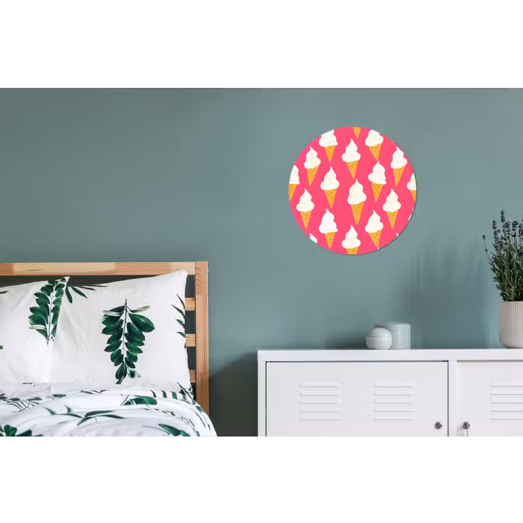 Softijs - Horentje - Roze Wandcirkel aluminium klein 190 -slaapkamer
