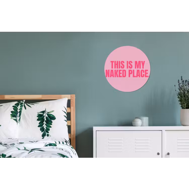 Tekst - Modern - Roze Wandcirkel aluminium klein -slaapkamer