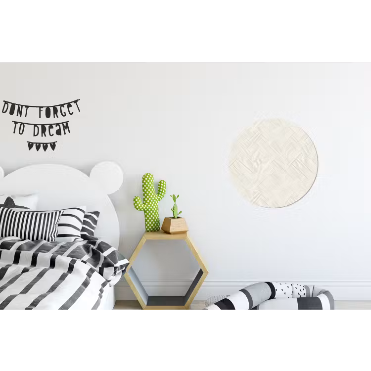 Textuur - Abstract - Beige Wandcirkel aluminium klein 190 -kinderkamer