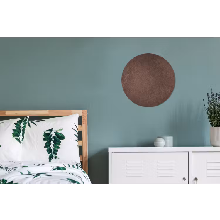 Textuur - Beton - Abstract - Donker - Bruin Wandcirkel aluminium klein -slaapkamer