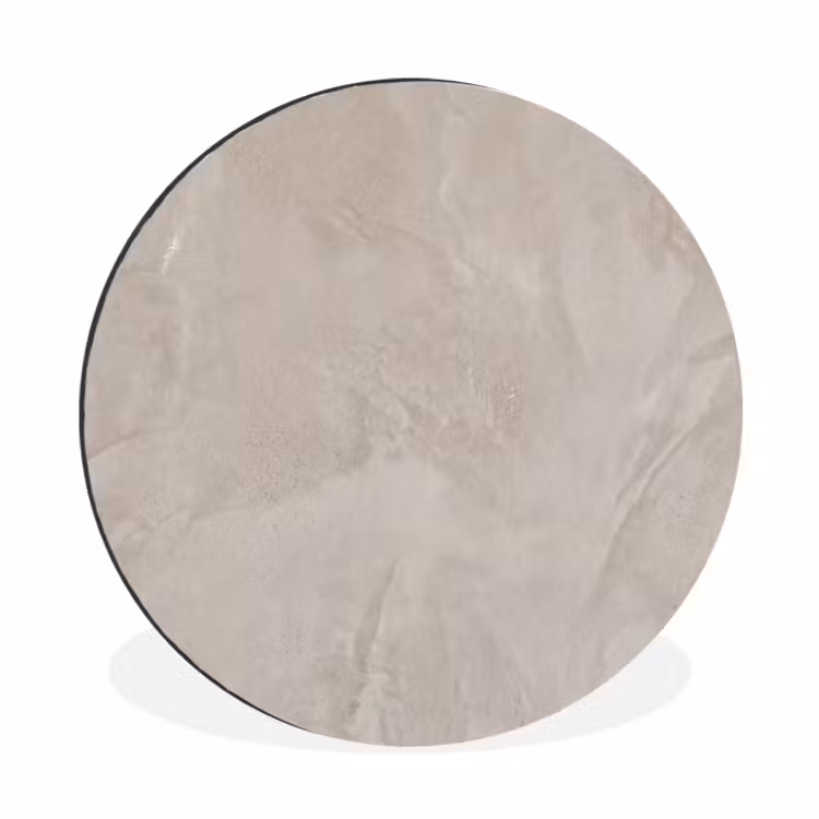 Textuur - Wand - Modern - Beige - Abstract Wandcirkel aluminium klein -3d