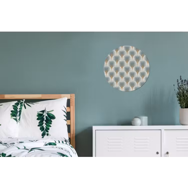 Waaier - Klassiek - Blauw Wandcirkel aluminium klein 190 -slaapkamer