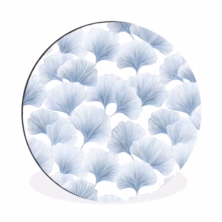 Waaier - Modern - Blauw Wandcirkel aluminium klein 190 -3d