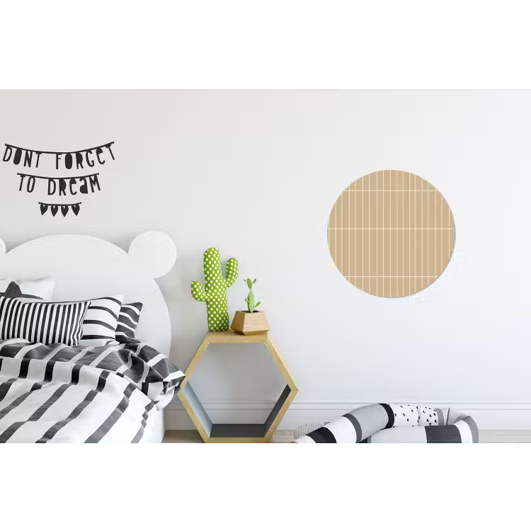 Verticaal - Wandtegel - Zand - Beige Wandcirkel aluminium klein 190 -kinderkamer