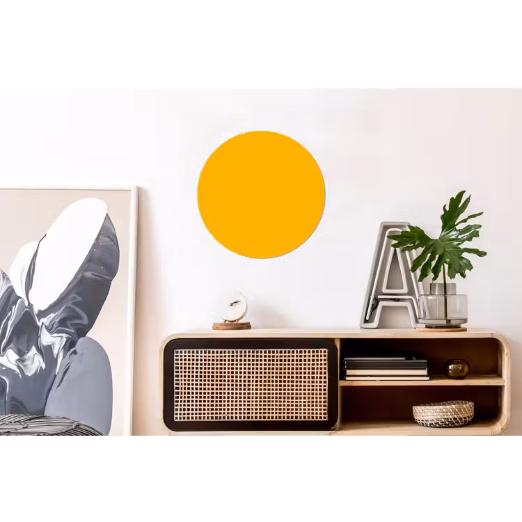 Vivid - Amber - Geel Wandcirkel aluminium klein 190 -kantoor