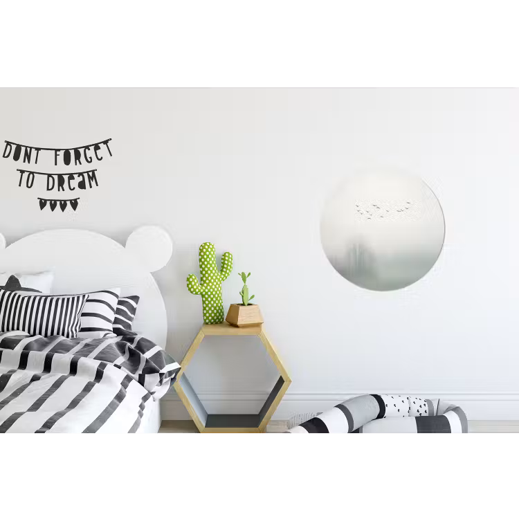 Vogel - Vlucht - Natuur - Minimalistisch Wandcirkel aluminium klein -kinderkamer