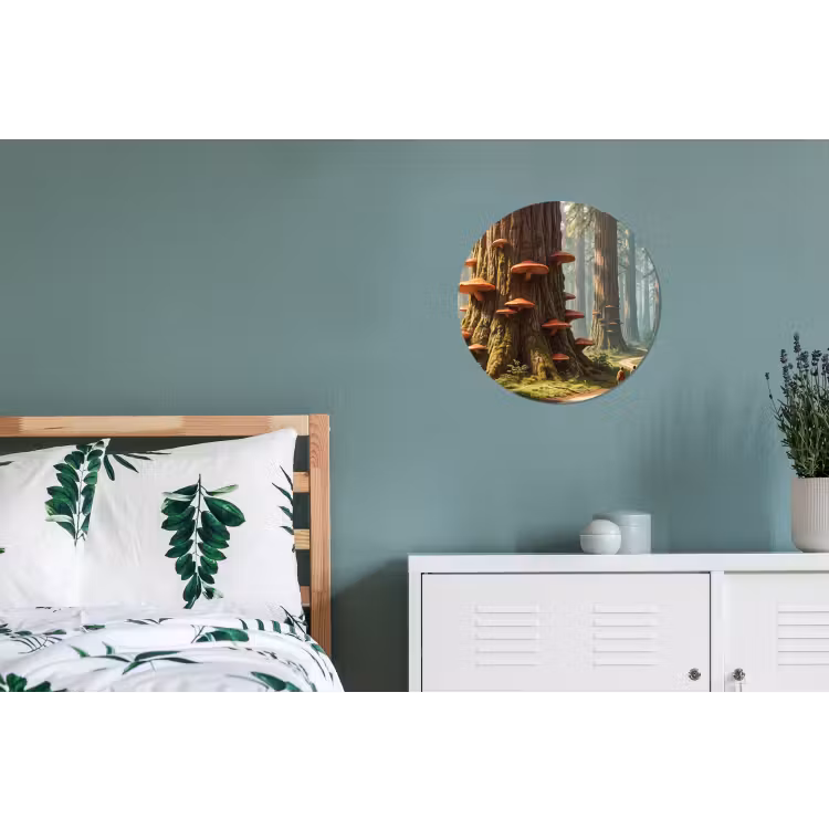 Alu-Dibond-Bild Rund - Wald – Bäume – Natur - Bos - Bomen - Natuur Wandcirkel aluminium klein