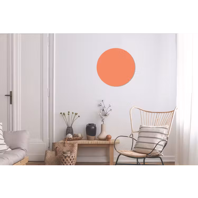 Warm - Clay - Terracotta Wandcirkel aluminium klein 190 -woonkamer