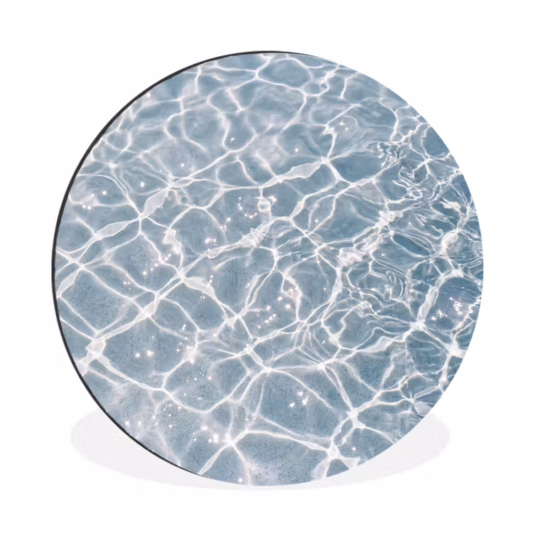 Water - Reflectie - Zonlicht Wandcirkel aluminium klein -3d