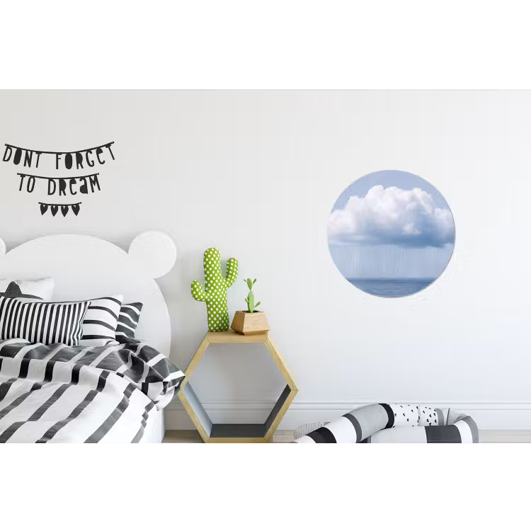 Alu-Dibond-Bild Rund - Wolke – Regen – Natur - Wolk - Regen - Natuur Wandcirkel aluminium klein