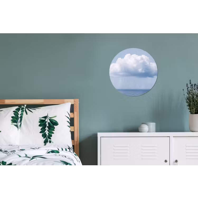 Alu-Dibond-Bild Rund - Wolke – Regen – Natur - Wolk - Regen - Natuur Wandcirkel aluminium klein